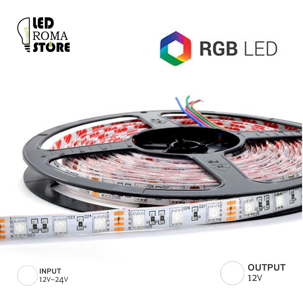 Striscia LED ECO 12V RGB IP65, Distributore di Led Roma